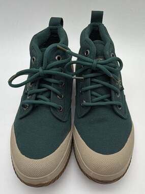 Vasque Portage Green Canvas Tan Rubber Cap Toe High Top Sneakers Size 9